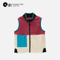  Q21 亲肤保暖 儿童马甲 火龙果红 90 cm