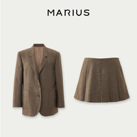 MARIUS 复古千鸟格 女士西装