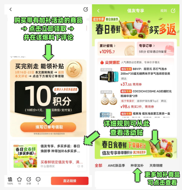 春日焕新季 种草加补&多买多返攻略
