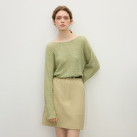 范思蓝恩 含麻自然松弛 女士针织上衣