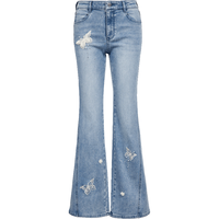 VERO MODA 蕾丝蝴蝶烫钻绣花钉珠 女士牛仔裤