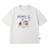 Mmlg 抗菌 女士短袖T恤 花灰色 L