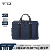 TUMI MONROE 男士手提包电脑包商务通勤大容量轻薄公文包 海军蓝