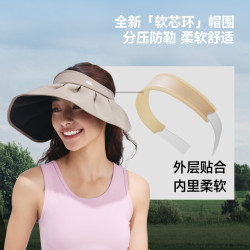蕉下 黑胶贝壳帽女四季遮阳帽2026空顶防晒帽防紫外线BM017