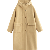  INMAN/茵曼 羊驼毛桑蚕丝双面呢 女士毛呢外套 S 155-162cm /95-110斤