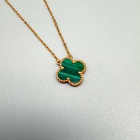 梵克雅宝 Alhambra项链 四叶幸运系列 孔雀石 【自营】中古99新