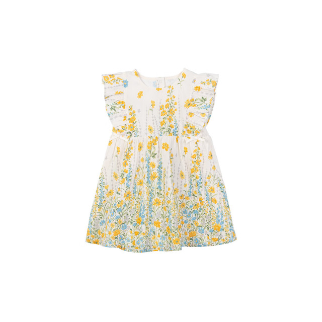 幼歌 夏季新款婴幼儿全棉无袖碎花连衣裙