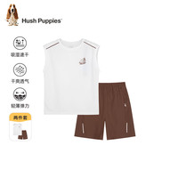  Hush Puppies/暇步士 速干 儿童背心套装 藏蓝 110