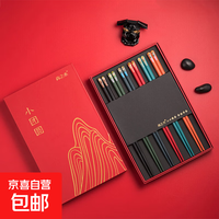 京喜 家用合金筷一人一筷耐高温无漆无蜡分餐十色筷子 国潮筷子 国潮筷子