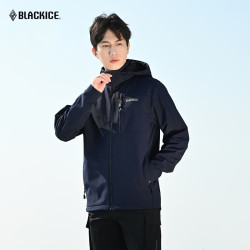 黑冰 防风耐磨防泼水 男士软壳衣 藏蓝 XL