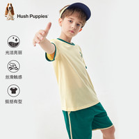  Hush Puppies/暇步士 丝滑云柔棉 儿童套装 乳黄色 105 cm