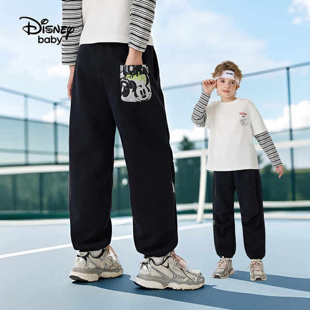 迪士尼 童装男女童春季休闲运动长裤