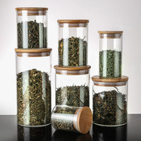 贞喜气 玻璃茶叶罐 透明密封罐 小号