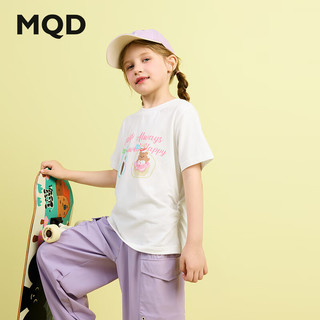 MQD/马骑顿 侧边抽绳收腰 女童短袖T恤