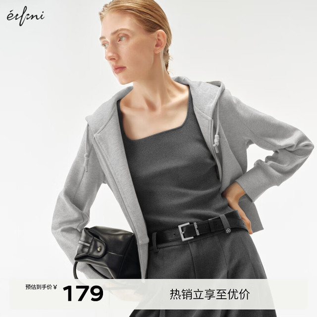 今日必买：伊芙丽 朱珠代言毛针织衫1F8230535 深灰 M 160/85CM