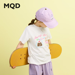  MQD/马骑顿 侧边抽绳收腰 女童短袖T恤