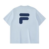 FILA/斐乐 凉感防晒 女士针织短袖衫 喋梨蓝-BU 2XL 185/104A/XXL