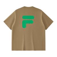 FILA/斐乐 凉感防晒 女士针织短袖衫 香咖卡其-DK XS (160/84A/XS)