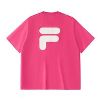 FILA/斐乐 凉感防晒 女士针织短袖衫 樱红色-RD S (165/88A/S)