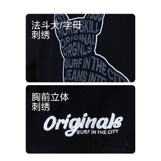  JACK&JONES/杰克琼斯 立体法斗刺绣 男士牛仔夹克 224221005A06雪白色 185/104A/XL