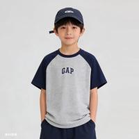 Gap logo印花撞色 儿童短袖T恤