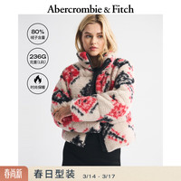  Abercrombie & Fitch 仿羊羔绒立领加厚 女士羽绒服