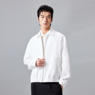 JACK&JONES/杰克琼斯 立体法斗刺绣 男士牛仔夹克 224221005A06雪白色 185/104A/XL