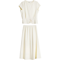  OLRAIN/欧芮儿 设计感 女士短袖T恤半身裙套装