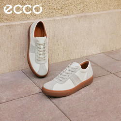 ecco 复古德训鞋 男士休闲鞋 白色/砂砾灰56010458336 41