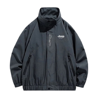 JEEP SPIRIT 加厚 男士夹克 黑色加绒 L (95-110斤)