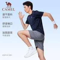 骆驼 CAMEL 速干T恤男 幻影黑 XL