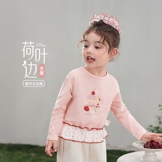  jellybaby/杰里贝比 洋气时髦花边 女童长袖T恤