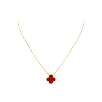 梵克雅宝 Alhambra四叶幸运 黄K金白K金珍珠母贝项链 VCARA45900 白K金