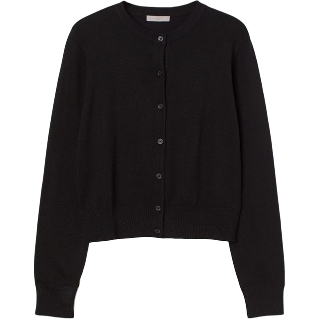 H&M 高智感 女士针织衫 黑色001 M 165/96