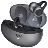 SOAIY/索爱 同声传 开放式AI智能耳夹式蓝牙耳机 【黑色】智能APP+六大AI工具加持