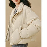  INMAN/茵曼 保暖 女士羽绒服 浅杏色