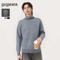 gxgjeans 男士高领线衫 灰色 170/M