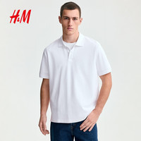 H&M 男士POLO衫 白色