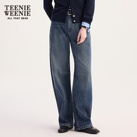 TEENIE WEENIE 小熊 刺绣设计 女士牛仔裤 中蓝色