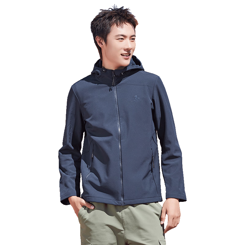  SCALER/思凯乐 防风保暖 男士软壳衣 【男款】藏蓝色丨华夫格蓄暖 XL
