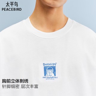  PEACEBIRD/太平鸟 联名刺绣 男士短袖T恤
