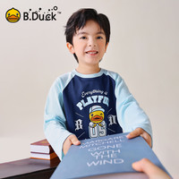 B.Duck/小黄鸭 纯棉 儿童长袖T恤 深蓝 120 cm