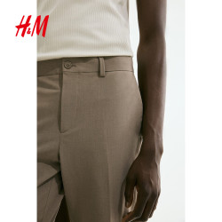 H&M 合身版 男士西裤 米色004 28 165/72