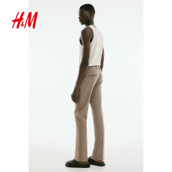H&M 合身版 男士西裤 米色004 28 165/72