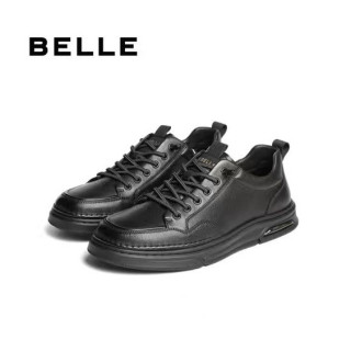 百丽 时尚百搭一脚蹬休闲板鞋 牛皮革BF3A1920DU1AM5245 多色任选（内有钻孔内增高款！）