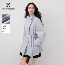 香影 收腰 女士风衣 浅蓝 S 155/80A/85-95斤