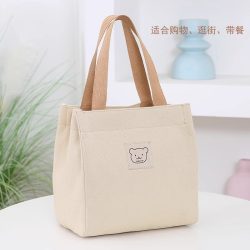 纪梵保罗 帆布包女2024年通勤新款小布袋上班族包包迷你手提包黑色耐磨超大