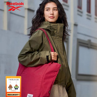 Reebok 大容量托特包通勤户外休闲单肩包手提包大女士款包酒红色