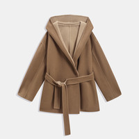 例外 EXCEPTION 例外 女装 绵羊毛系带双面呢外套 AB25-V3A21