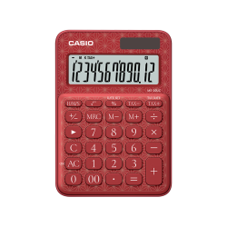 CASIO 太阳能双电源 桌面办公计算器 枫叶红